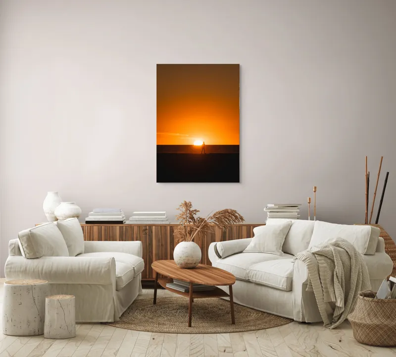 Tablou Canvas, Apus pe Plajă, Siluetă, Ocean, 70 x 100 cm – poza 4