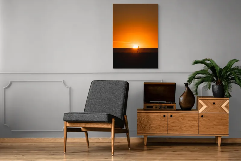 Tablou Canvas, Apus pe Plajă, Siluetă, Ocean, 70 x 100 cm – poza 6