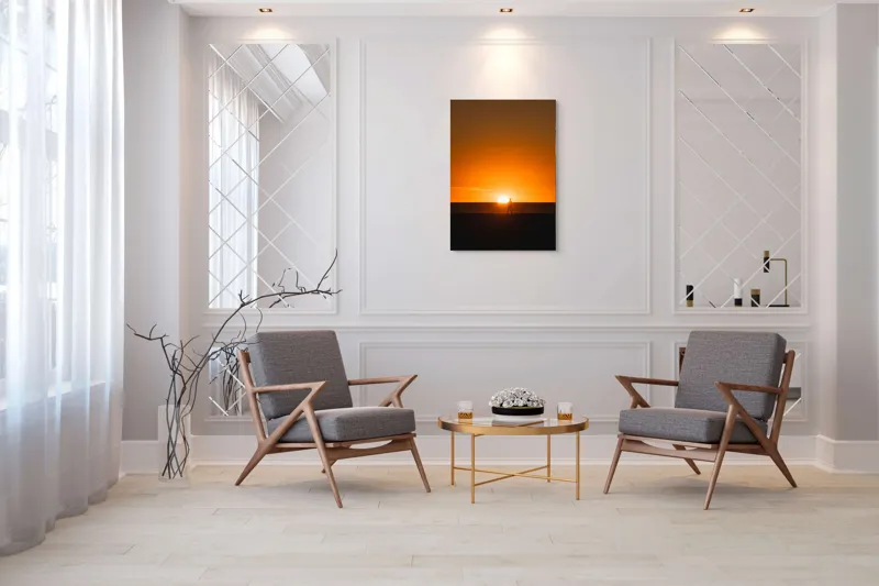 Tablou Canvas, Apus pe Plajă, Siluetă, Ocean, 70 x 100 cm – poza 8