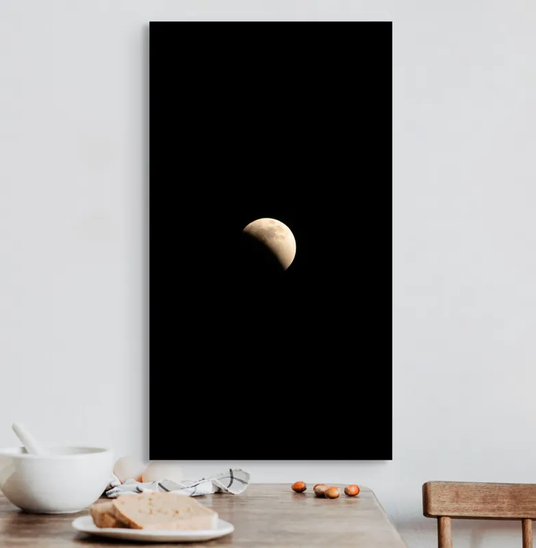 Tablou Canvas cu Lună și Cer Nopții, 50 x 90 cm – poza 3