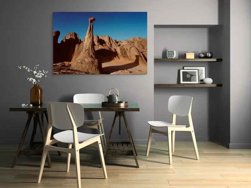 Tablou Canvas, Turnuri de Piatră sub Cer Senin, Deșert, 150 x 100 cm – poza 5