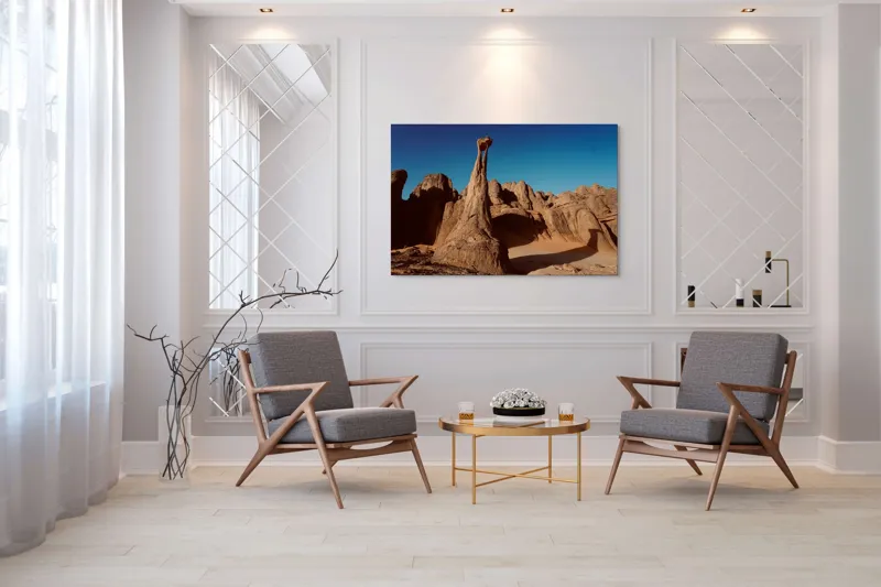 Tablou Canvas, Turnuri de Piatră sub Cer Senin, Deșert, 150 x 100 cm – poza 7