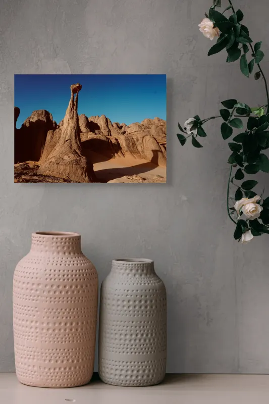 Tablou Canvas, Turnuri de Piatră sub Cer Senin, Deșert, 54 x 39 cm – poza 8