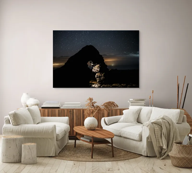 Tablou Canvas cu Arc Stâncos și Cer Înstelat, 150 x 100 cm – poza 3