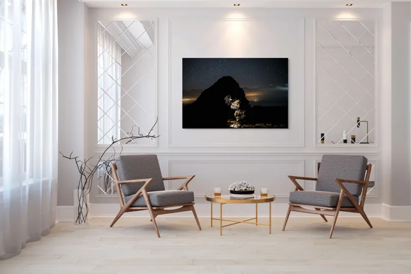 Tablou Canvas cu Arc Stâncos și Cer Înstelat, 150 x 100 cm – poza 7