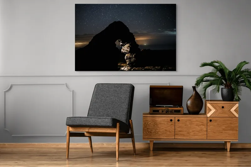 Tablou Canvas cu Arc Stâncos și Cer Înstelat, 150 x 100 cm – poza 8
