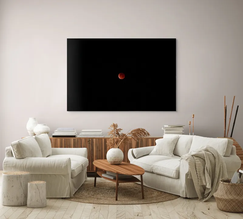 Tablou Canvas cu Lună Roșie, 150 x 100 cm – poza 3