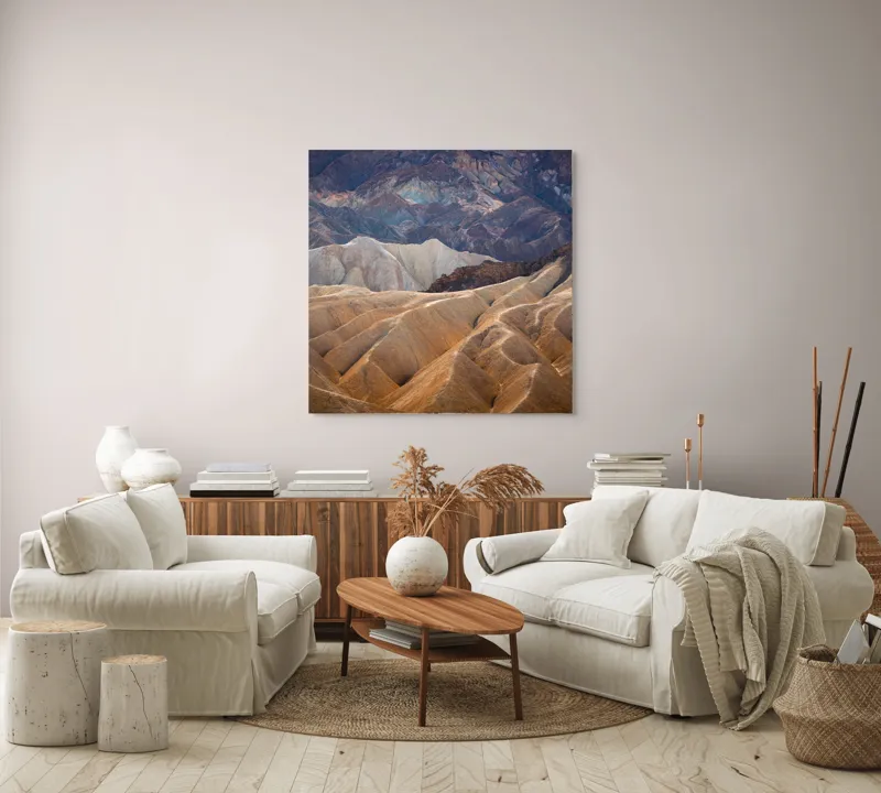 Tablou Canvas, Peisaj cu Valuri și Roci, , Multicolor, 100 x 100 cm – poza 3