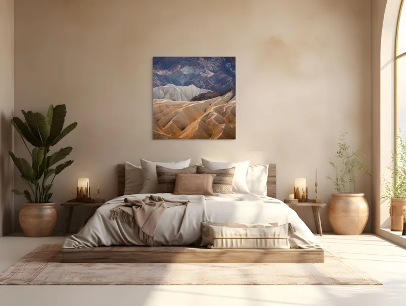 Tablou Canvas, Peisaj cu Valuri și Roci, , Multicolor, 100 x 100 cm – poza 4