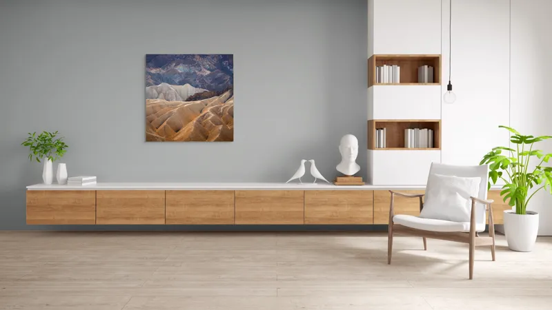 Tablou Canvas, Peisaj cu Valuri și Roci, , Multicolor, 100 x 100 cm – poza 8
