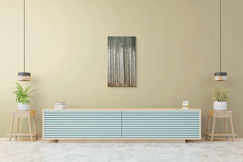 Tablou Canvas cu Pădure în Ceață, , Multicolor, 50 x 90 cm – poza 6