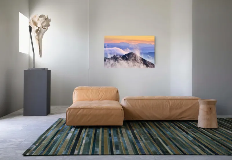 Tablou Canvas cu Munte în Ceață la Apus, , Multicolor, 90 x 50 cm – poza 8