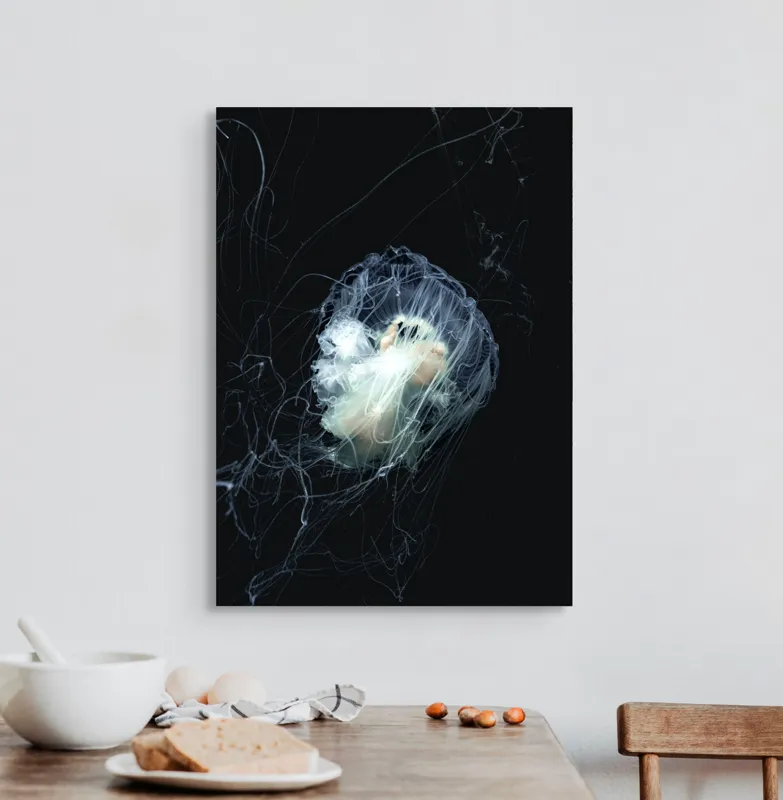 Tablou Canvas cu Meduză Albastră, 50 x 70 cm – poza 3