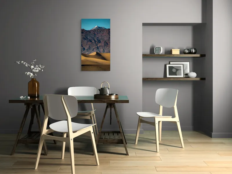 Tablou Canvas Peisaj Deșert Dune Munți Zăpadă Aventura Contrast Solitudine, 50 x 90 cm – poza 4