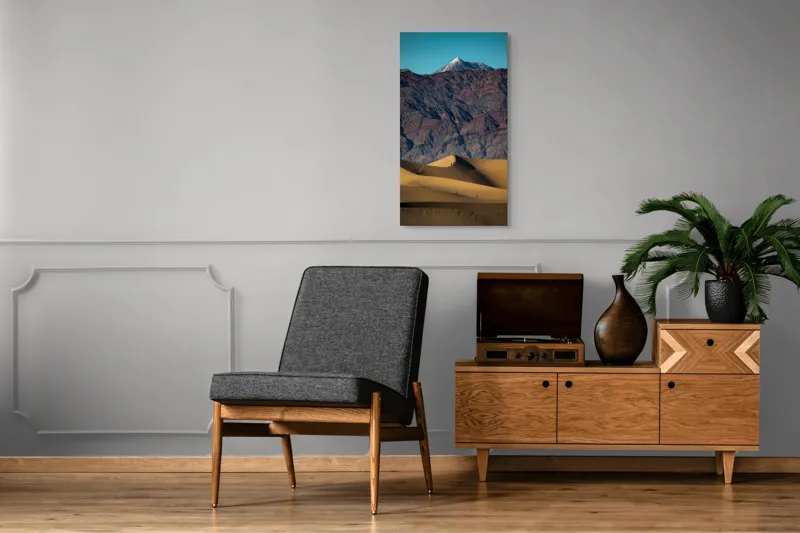 Tablou Canvas Peisaj Deșert Dune Munți Zăpadă Aventura Contrast Solitudine, 50 x 90 cm – poza 8
