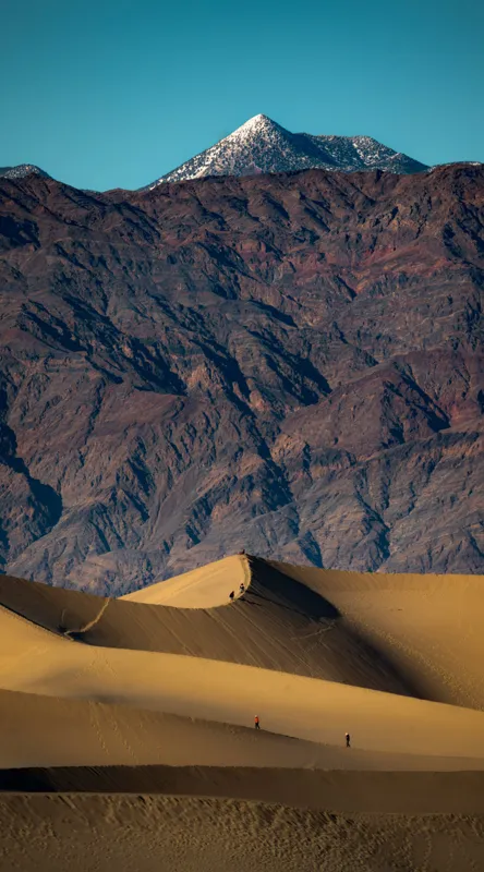 Tablou Canvas Peisaj Deșert Dune Munți Zăpadă Aventura Contrast Solitudine, 50 x 90 cm – poza 2