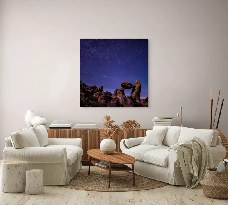 Tablou Canvas Poartă Stelară - Scenă Nocturnă Cosmice Multicolor, 100 x 100 cm – poza 3