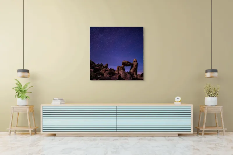 Tablou Canvas Poartă Stelară - Scenă Nocturnă Cosmice Multicolor, 100 x 100 cm – poza 5