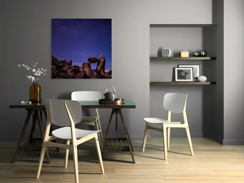 Tablou Canvas Poartă Stelară - Scenă Nocturnă Cosmice Multicolor, 100 x 100 cm – poza 6