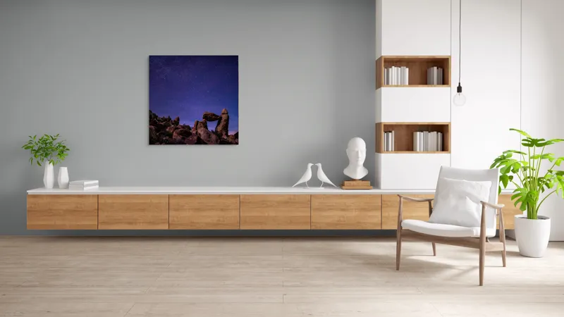 Tablou Canvas Poartă Stelară - Scenă Nocturnă Cosmice Multicolor, 100 x 100 cm – poza 8