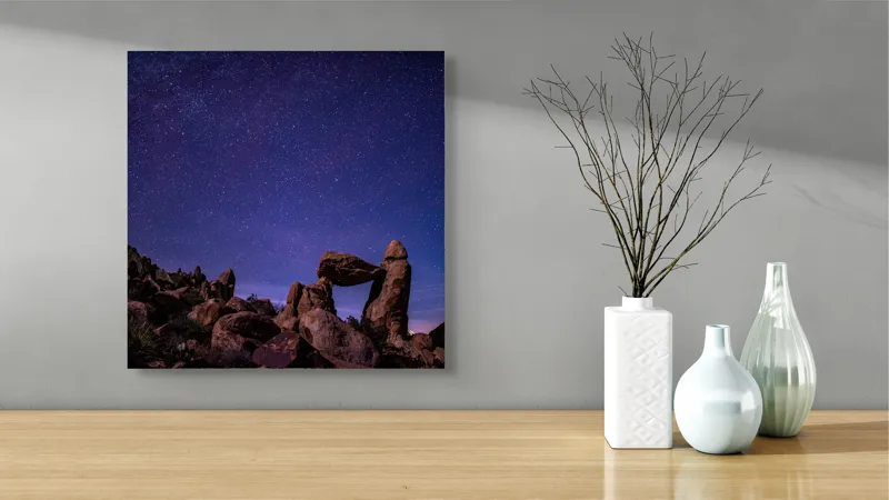 Tablou Canvas Poartă Stelară - Scenă Nocturnă Cosmice Multicolor, 50 x 50 cm – poza 3