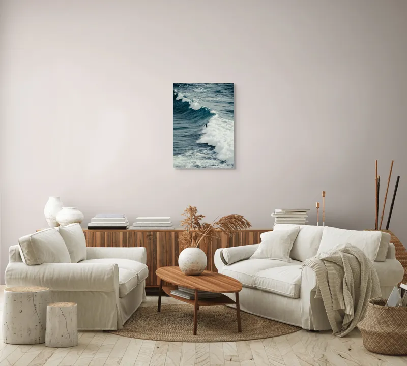 Tablou Canvas Surfer în mijlocul valurilor mării, Aventură și Natură, 50 x 70 cm – poza 4