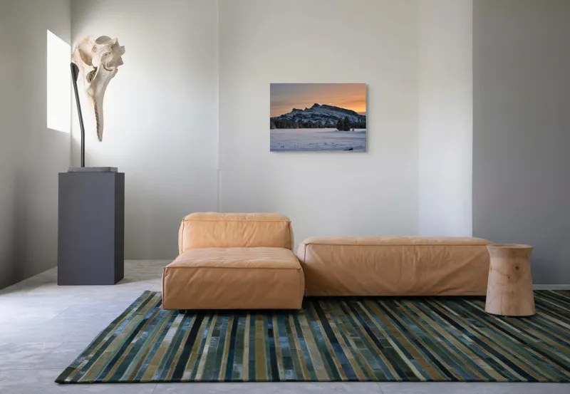 Tablou Canvas Peisaj Montan Apus de Iarnă Trandafir, 70 x 50 cm – poza 8