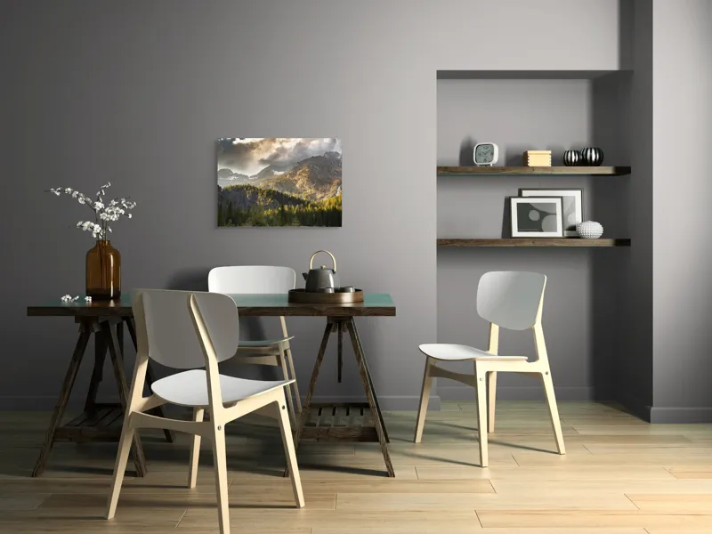 Tablou Canvas Natură Munți Pădure Cer Nori, 70 x 50 cm – poza 5