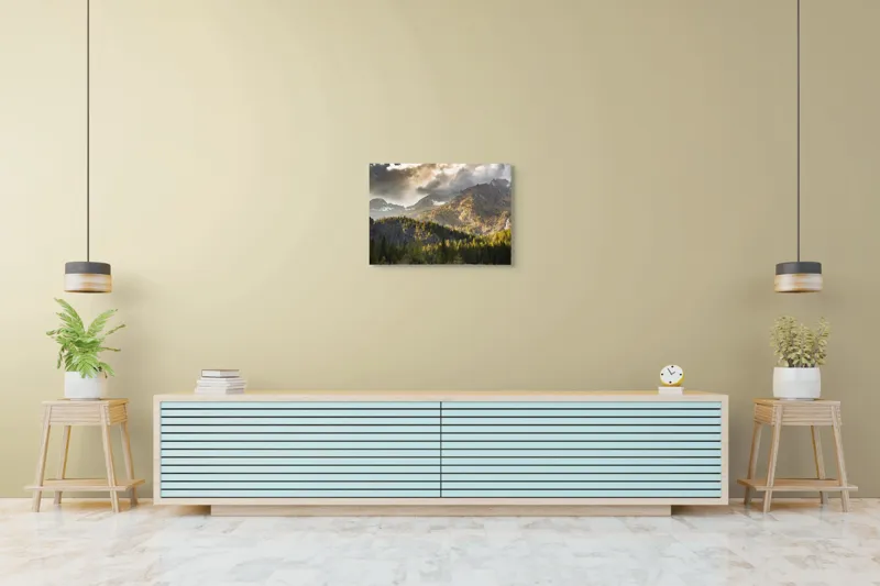 Tablou Canvas Natură Munți Pădure Cer Nori, 70 x 50 cm – poza 7