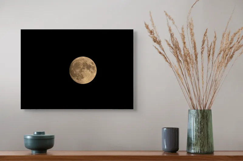 Tablou Canvas Luna plină pe cerul întunecat, scenă de noapte și mister, 54 x 39 cm – poza 4