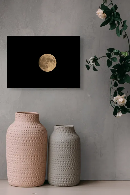 Tablou Canvas Luna plină pe cerul întunecat, scenă de noapte și mister, 54 x 39 cm – poza 8