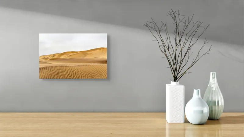Tablou Canvas pe temă de deșert și nisip, scenă naturală a vântului și cerului, 39 x 26 cm – poza 8