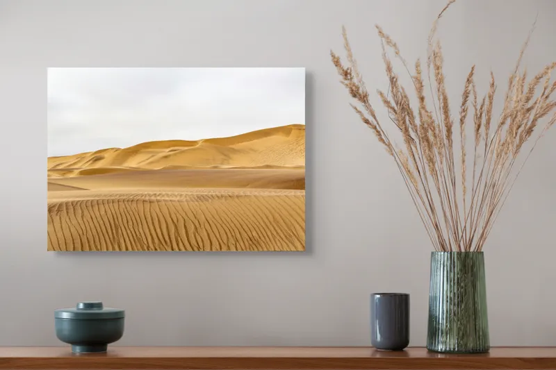 Tablou Canvas pe temă de deșert și nisip, scenă naturală a vântului și cerului, 54 x 39 cm – poza 4