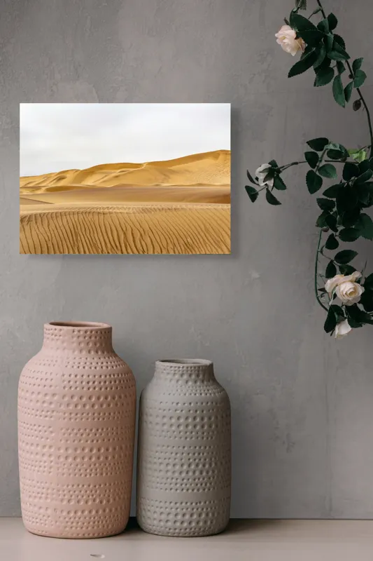 Tablou Canvas pe temă de deșert și nisip, scenă naturală a vântului și cerului, 54 x 39 cm – poza 8