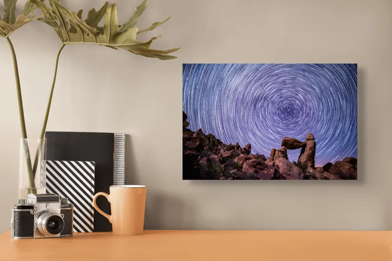 Tablou Canvas pe tema Cosmos și Peisaj al Deșertului, 39 x 26 cm – poza 3