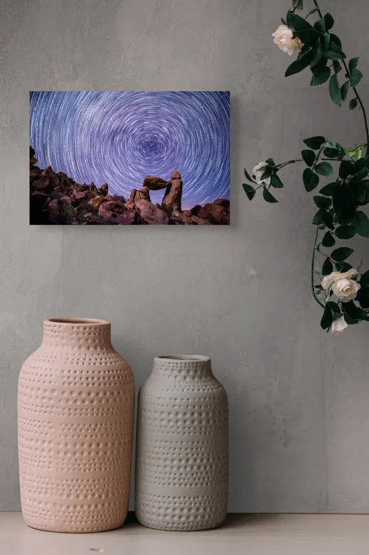 Tablou Canvas pe tema Cosmos și Peisaj al Deșertului, 39 x 26 cm – poza 4
