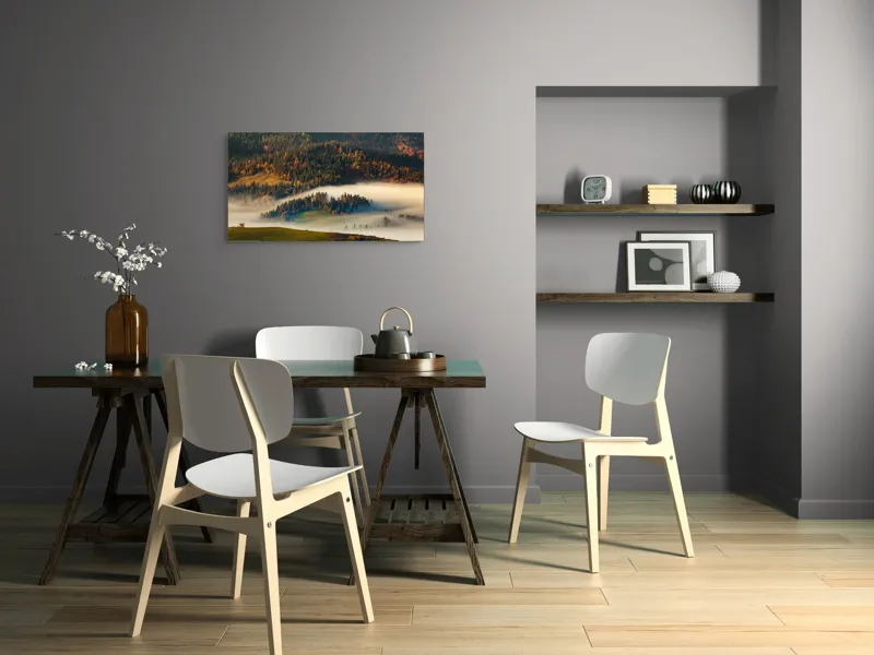Tablou Canvas Peisaj Toamnă Pădure Culori Natură Mister, 90 x 50 cm – poza 3