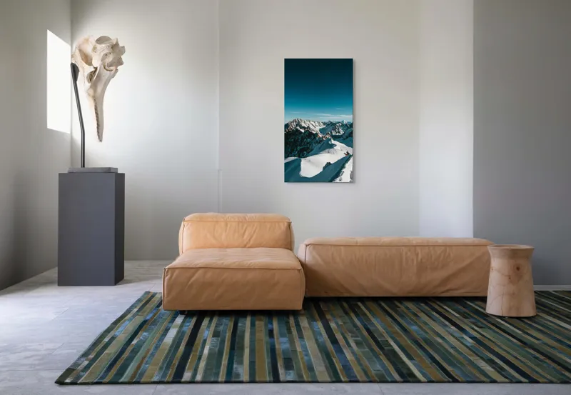 Tablou Canvas Peisaj Munți Aventură Albastru Zăpadă Expediție, 50 x 90 cm – poza 5