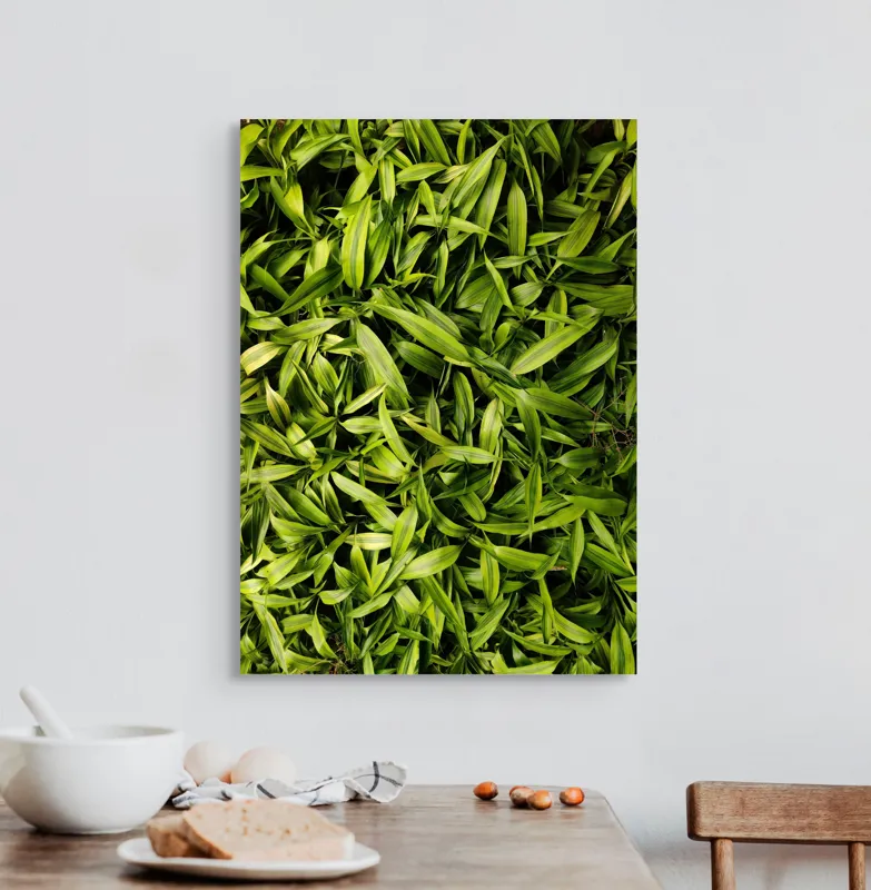 Tablou Canvas Frunze Verzi Revitalizante Naturale Vibrante, 50 x 70 cm – poza 3