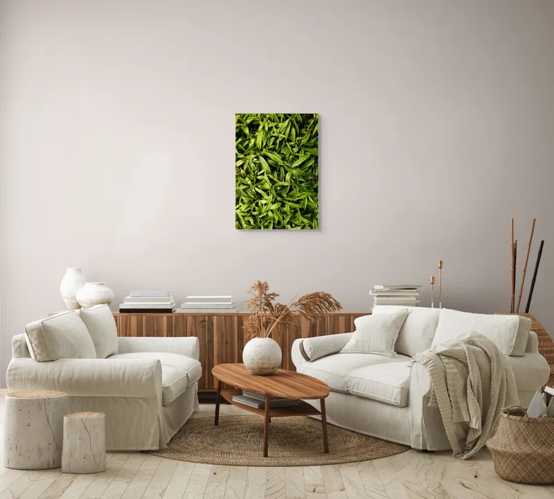 Tablou Canvas Frunze Verzi Revitalizante Naturale Vibrante, 50 x 70 cm – poza 4