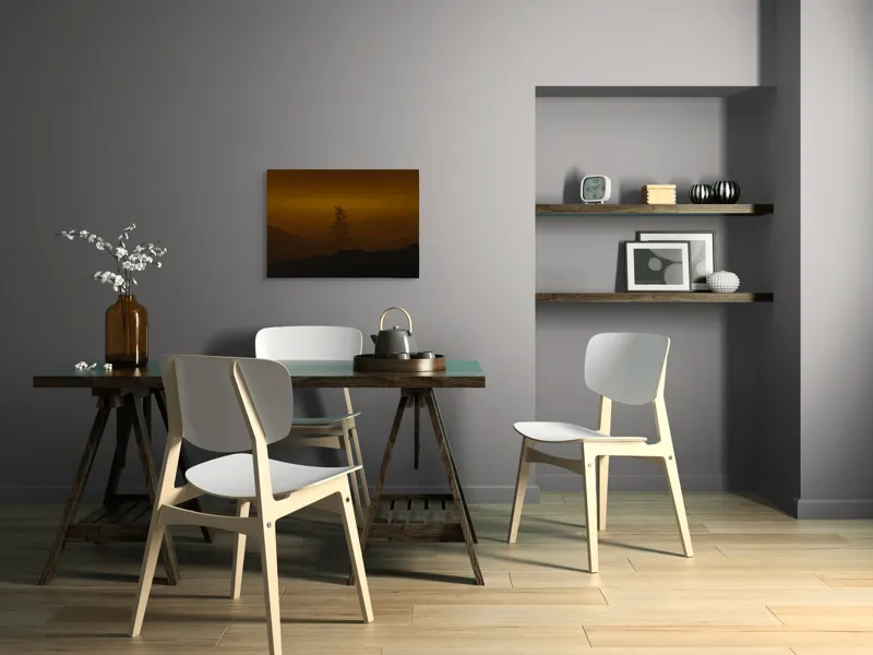 Tablou Canvas Silueta Copac în Lumina Amurgului Peisaj Noapte Mister, 70 x 50 cm – poza 5