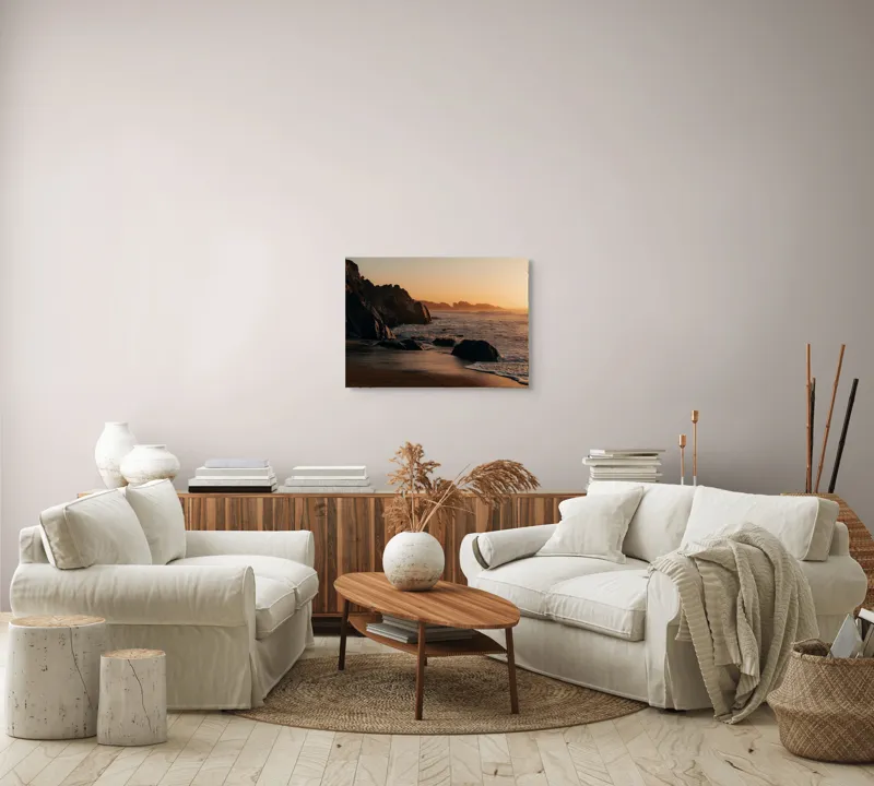 Tablou Canvas Apus pe Țărmul Stâncos al Mării, 70 x 50 cm – poza 6