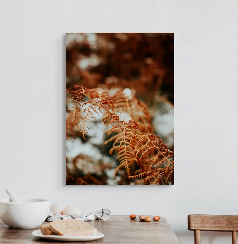 Tablou Canvas Frunze arămii în prag de iarnă Textură Natură Detaliu, 50 x 70 cm – poza 3
