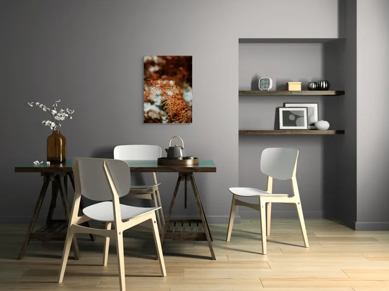Tablou Canvas Frunze arămii în prag de iarnă Textură Natură Detaliu, 50 x 70 cm – poza 5