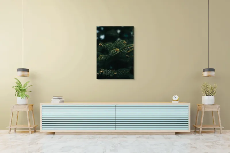 Tablou Canvas Brad în lumina serii, Detaliu natural și calm, 70 x 100 cm – poza 5