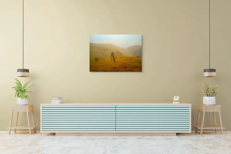 Tablou Canvas Peisaj Natură Ceață Solitudine Armonie Calm, 100 x 70 cm – poza 4