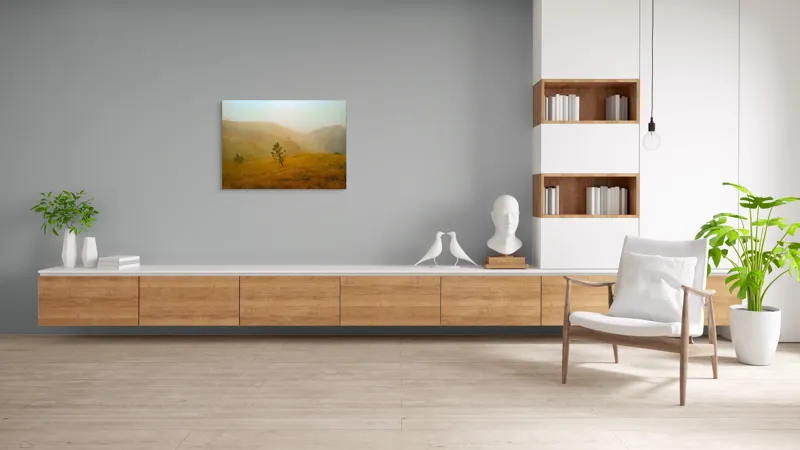 Tablou Canvas Peisaj Natură Ceață Solitudine Armonie Calm, 100 x 70 cm – poza 6
