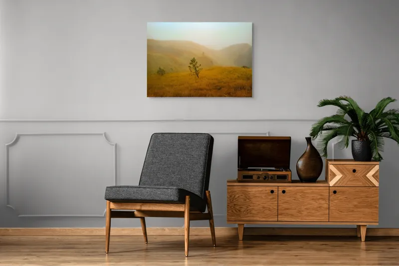 Tablou Canvas Peisaj Natură Ceață Solitudine Armonie Calm, 100 x 70 cm – poza 8
