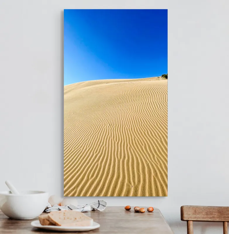 Tablou Canvas Dunele de nisip sub cer senin, Vânt și Albastru, 50 x 90 cm – poza 3