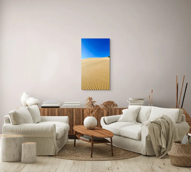 Tablou Canvas Dunele de nisip sub cer senin, Vânt și Albastru, 50 x 90 cm – poza 7